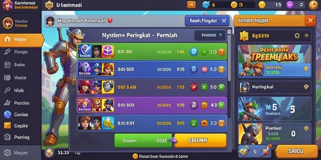 Layar tampilan peta dengan grafis yang menawan.