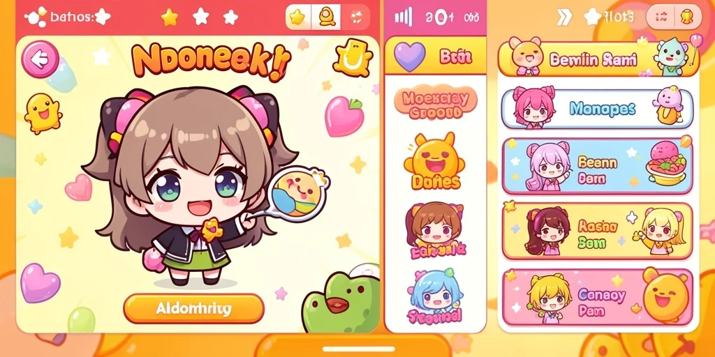 Tangkapan layar memperlihatkan berbagai pilihan kustomisasi karakter dalam game.